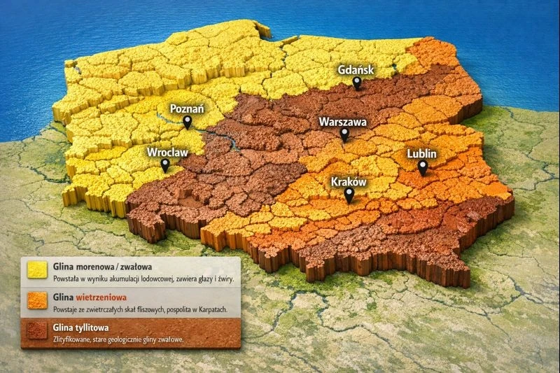 Mapa 3D głównych typów glin w Polsce.webp